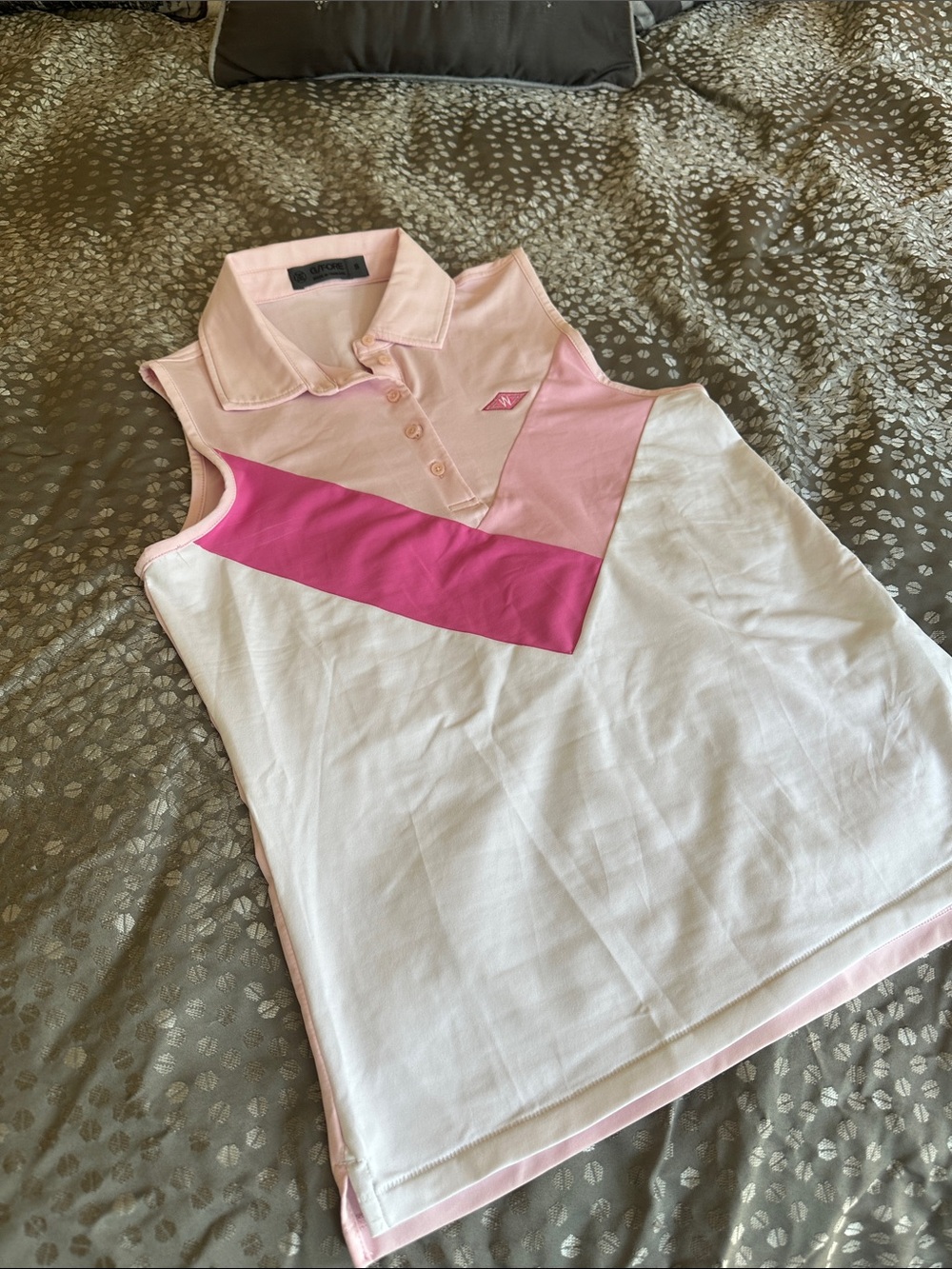 G/FORE Light Pink Sleeveless Polo small